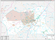 Fayetteville Wall Map Premium Style