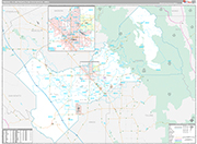 Fresno Metro Area Wall Map Premium Style