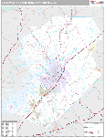 Gainesville Wall Map Premium Style