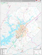 Gainesville Metro Area Wall Map Premium Style