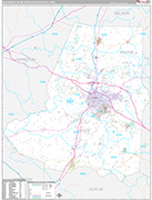 Goldsboro Wall Map Premium Style