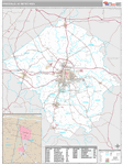 Greenville Wall Map Premium Style