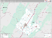 Harrisonburg Wall Map Premium Style