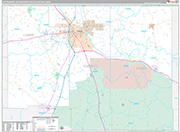 Hattiesburg Metro Area Wall Map Premium Style