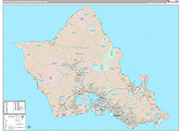 Honolulu Metro Area Digital Map Premium Style
