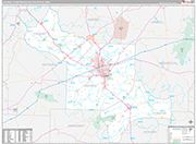 Jackson Metro Area Wall Map Premium Style