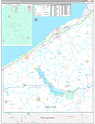 Jamestown Metro Area Wall Map Premium Style