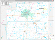 Jonesboro Metro Area Wall Map Premium Style
