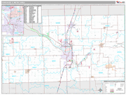 Kankakee Wall Map Premium Style