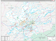 Knoxville Wall Map Premium Style