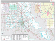 Lafayette Wall Map Premium Style