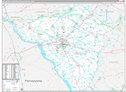 Lancaster Wall Map Premium Style