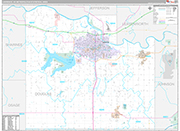 Lawrence Metro Area Wall Map Premium Style