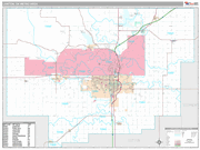 Lawton Wall Map Premium Style