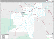 Lewiston Metro Area Wall Map Premium Style