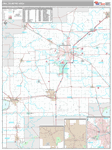 Lima Metro Area Wall Map Premium Style