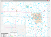 Lincoln Metro Area Wall Map Premium Style