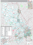 Lowell Wall Map Premium Style