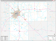 Lubbock Wall Map Premium Style