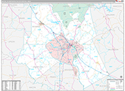 Macon Wall Map Premium Style