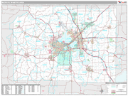 Madison Wall Map Premium Style