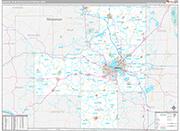 Madison Metro Area Wall Map Premium Style