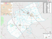 Merced Wall Map Premium Style