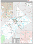 Modesto Wall Map Premium Style