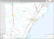 Monroe Wall Map Premium Style