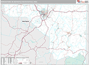 Morgantown Wall Map Premium Style