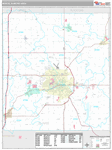 Muncie Wall Map Premium Style