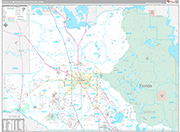 Ocala Metro Area Wall Map Premium Style