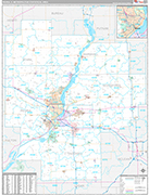 Peoria Wall Map Premium Style