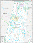 Pittsfield Metro Area Wall Map Premium Style