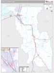 Pocatello Wall Map Premium Style