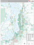 Prescott Wall Map Premium Style