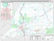 Redding Wall Map Premium Style