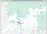 Redding Metro Area Wall Map Premium Style