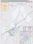 Roanoke Wall Map Premium Style