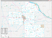 Rochester Wall Map Premium Style