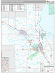 Saginaw Wall Map Premium Style