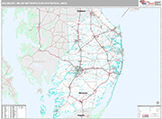 Salisbury Wall Map Premium Style