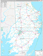 Salisbury Wall Map Premium Style