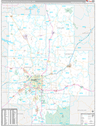 Springfield Metro Area Wall Map Premium Style