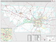 Tallahassee Wall Map Premium Style