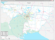 Tallahassee Wall Map Premium Style