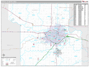 Topeka Wall Map Premium Style