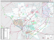 Trenton Wall Map Premium Style