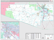 Tucson Wall Map Premium Style