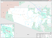 Tucson Metro Area Wall Map Premium Style